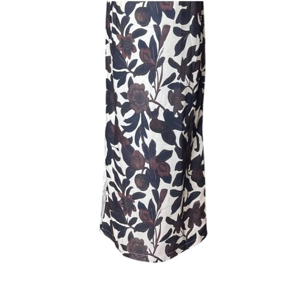 Commense Dark Floral Maxi Dress XS NWT Cut Out Square Neckline Y2K Fitted Spring - Picture 7 of 11